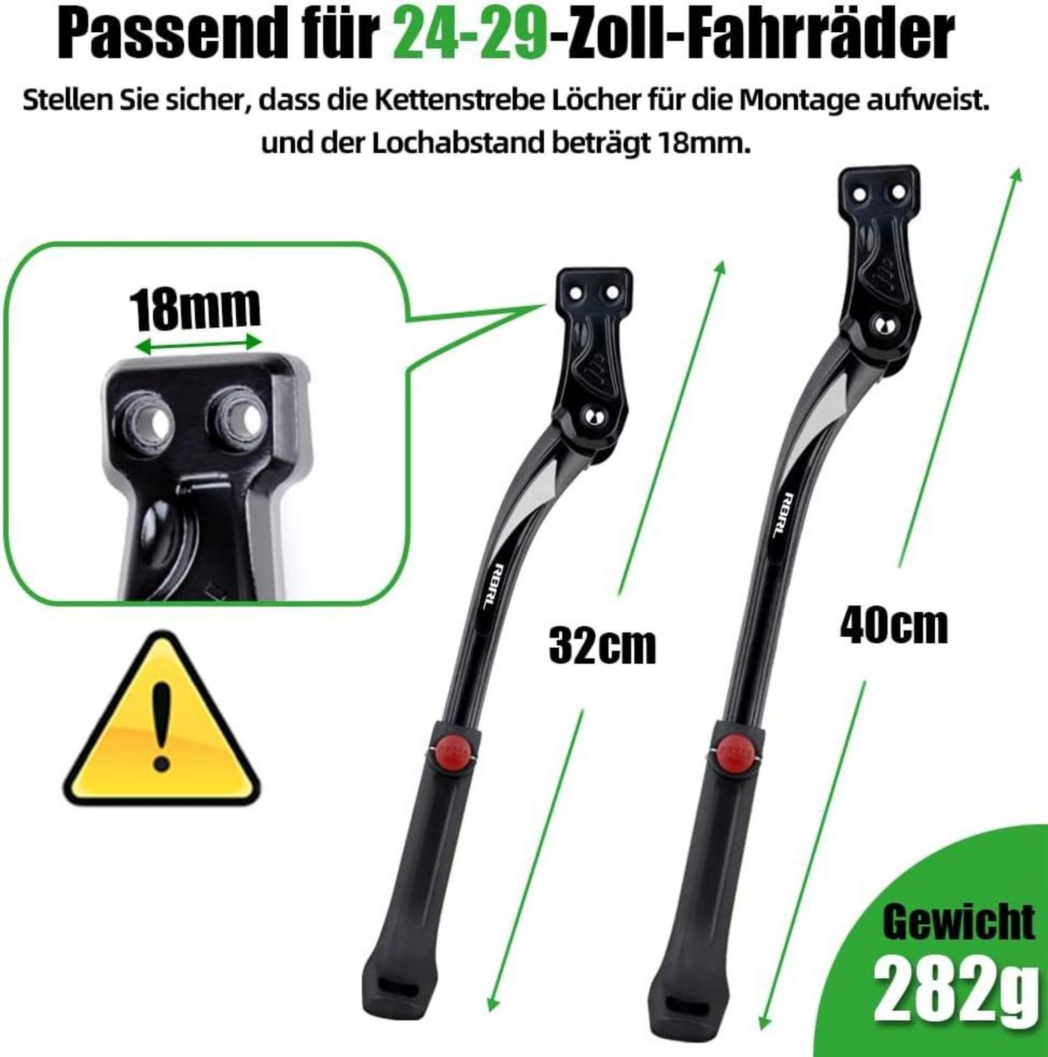 Fahrradständer 18/40mm Lochabstand Aluminiumlegierung