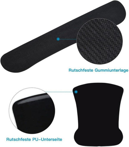 Ergonomisches Mauspad mit Handgelenkauflage und Gelkissen, rutschfeste