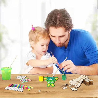 12er DIY Ostern Hasen Bastelset aus Holz zum Bemalen für Kinder