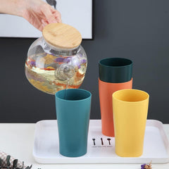 Kunststoffbecher 8er Set 450ml Kaffeetassen unzerbrechlich wiederverwendbar für Camping Picknick Reisen