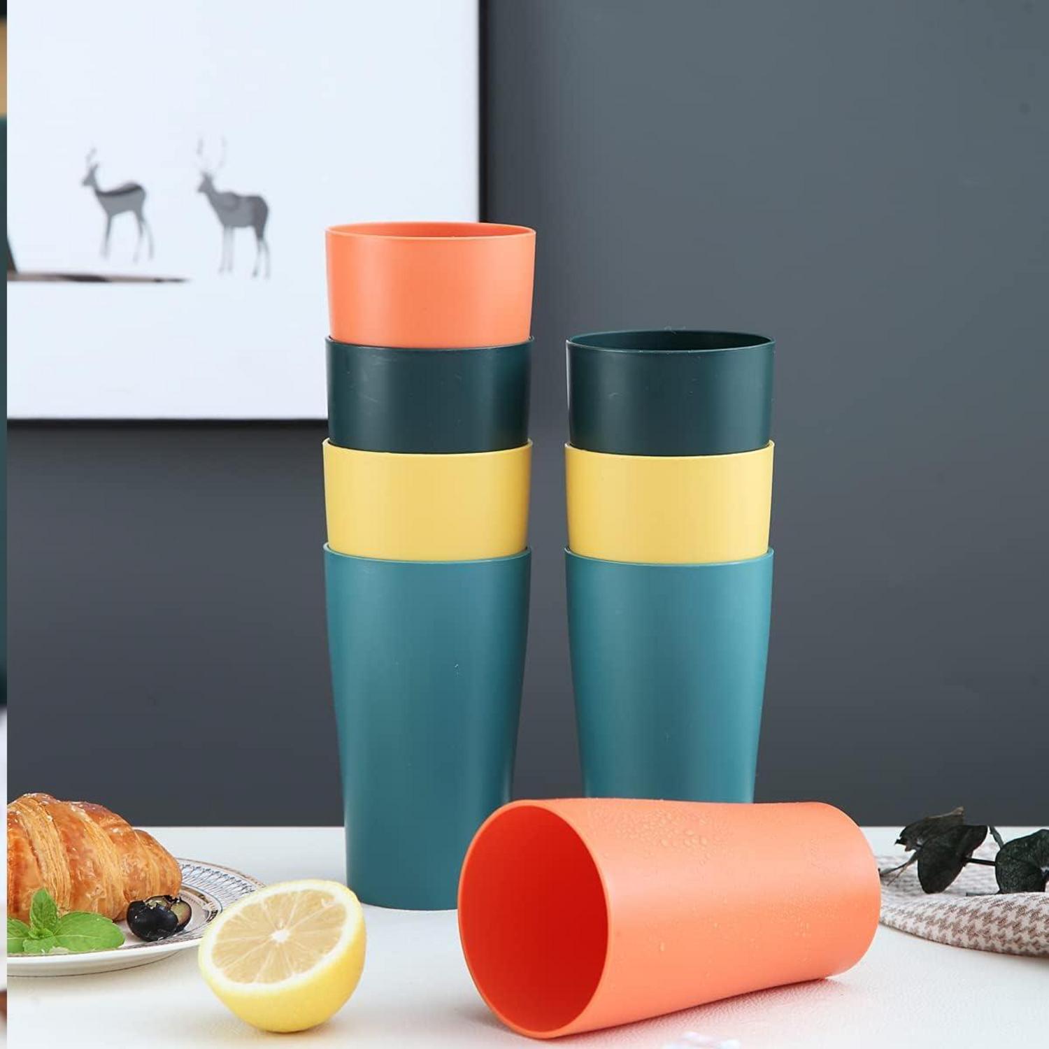 8er Kunststoffbecher 450ml unzerbrechlich Trinkbecher Kinder