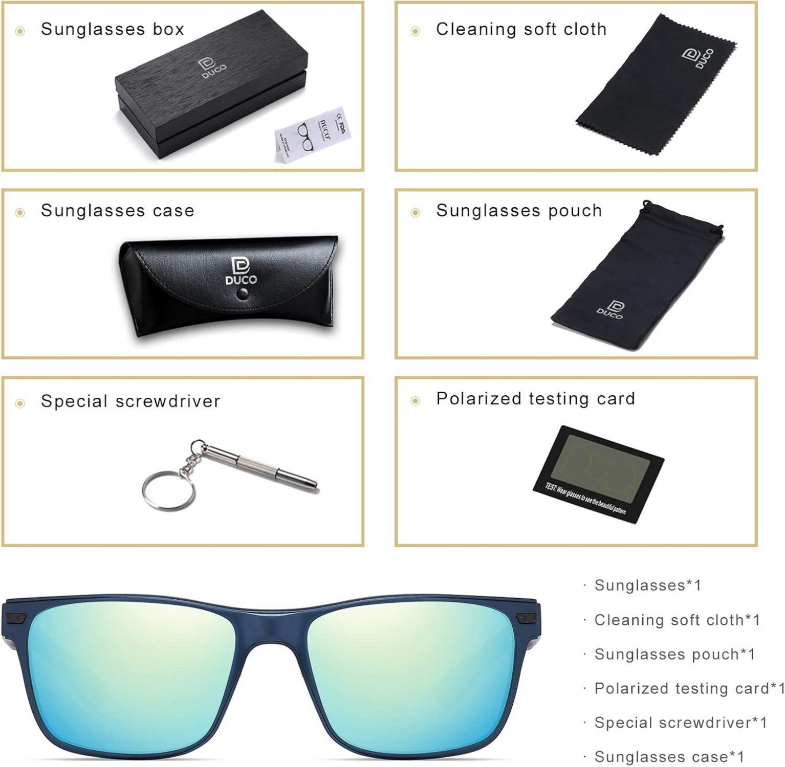 Polarisierte Vintage Herren-Sonnenbrille Aluminium-Rahmen UV-Schutz 8207