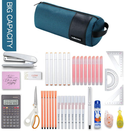YOKUMA Federmäppchen klein rund Pencil case Schlampermäppchen groß Kapazität