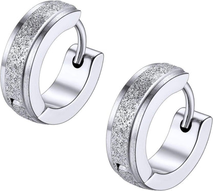 Huggie Ohrringe Edelstahl vergoldet 9mm Creolen Gotik Punk Rock