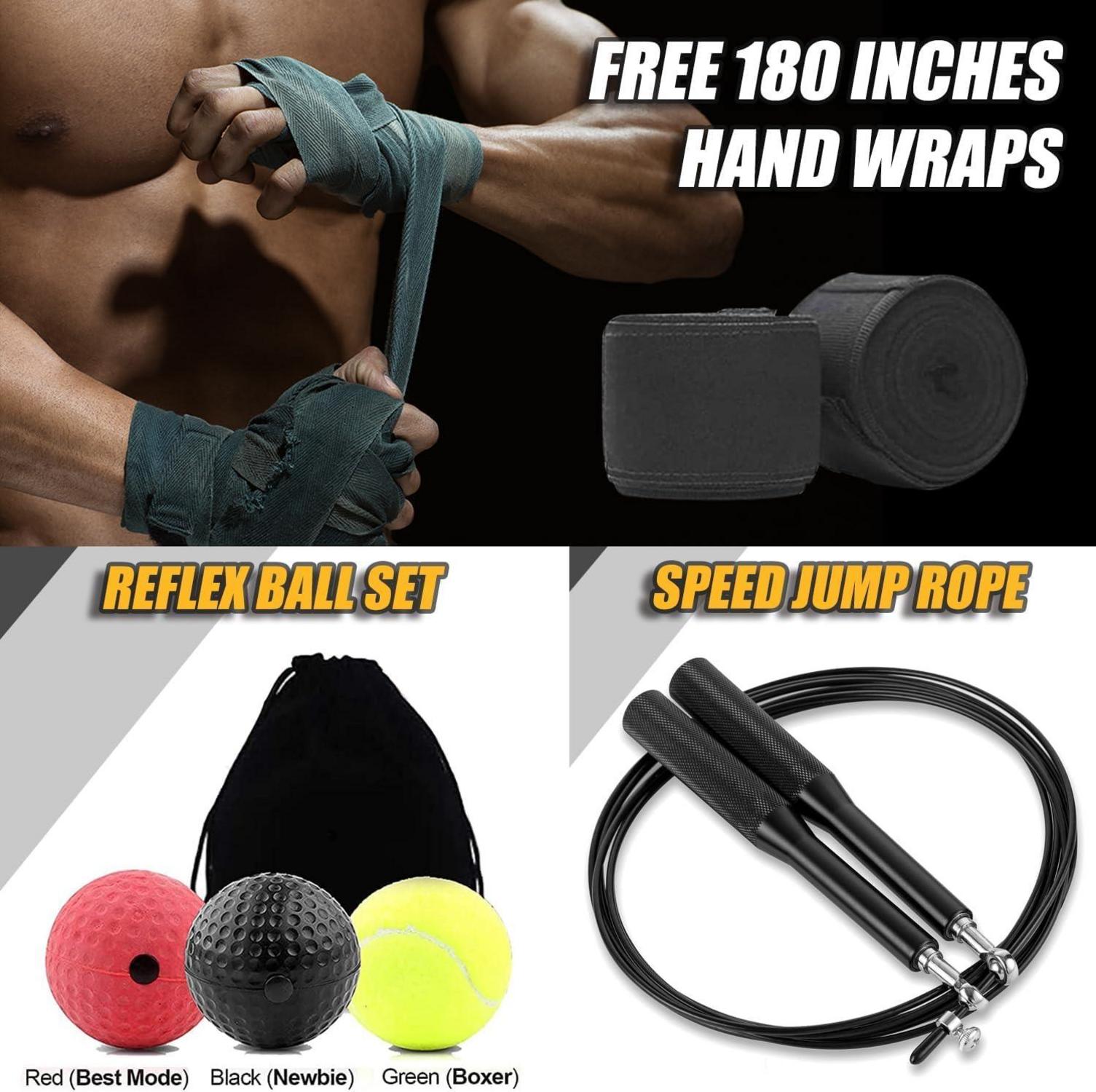 Boxsack-Set 120cm PU Heavy Duty mit 12OZ Boxhandschuhen MMA Kickboxen