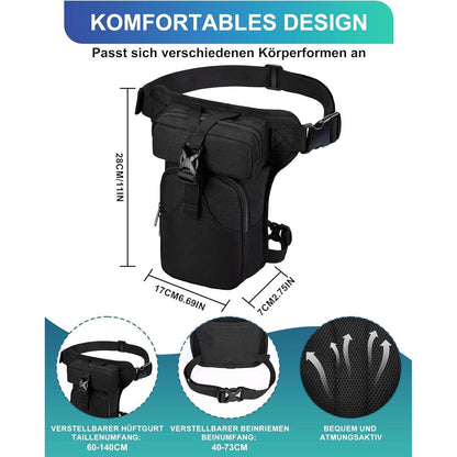 Motorrad Beintasche – Verstellbare Bauchtasche für Outdoor & Sport