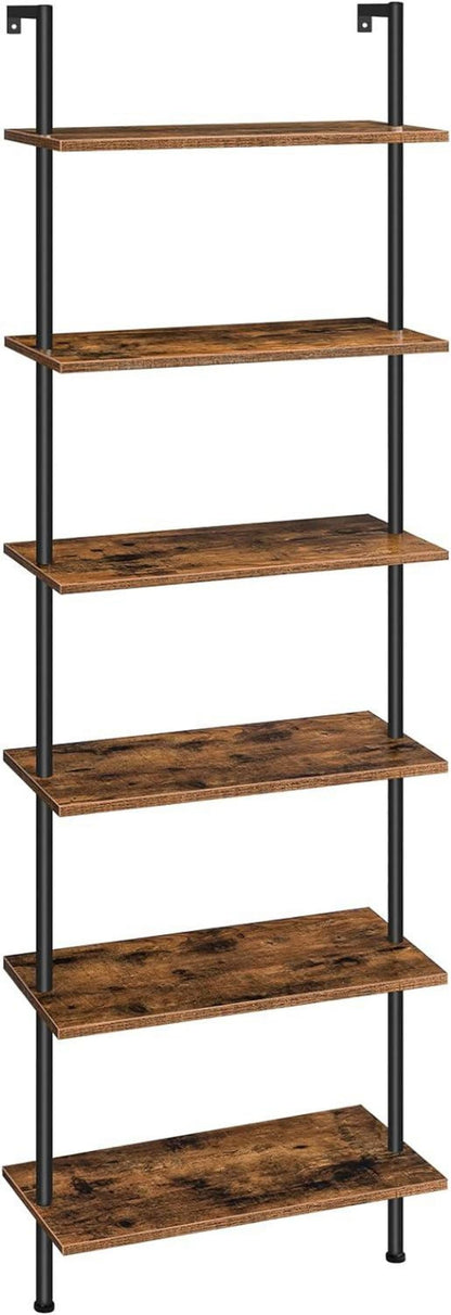 6-stöckiges DIY Industrielles Leiterregal aus Spanplatten, Vertikales