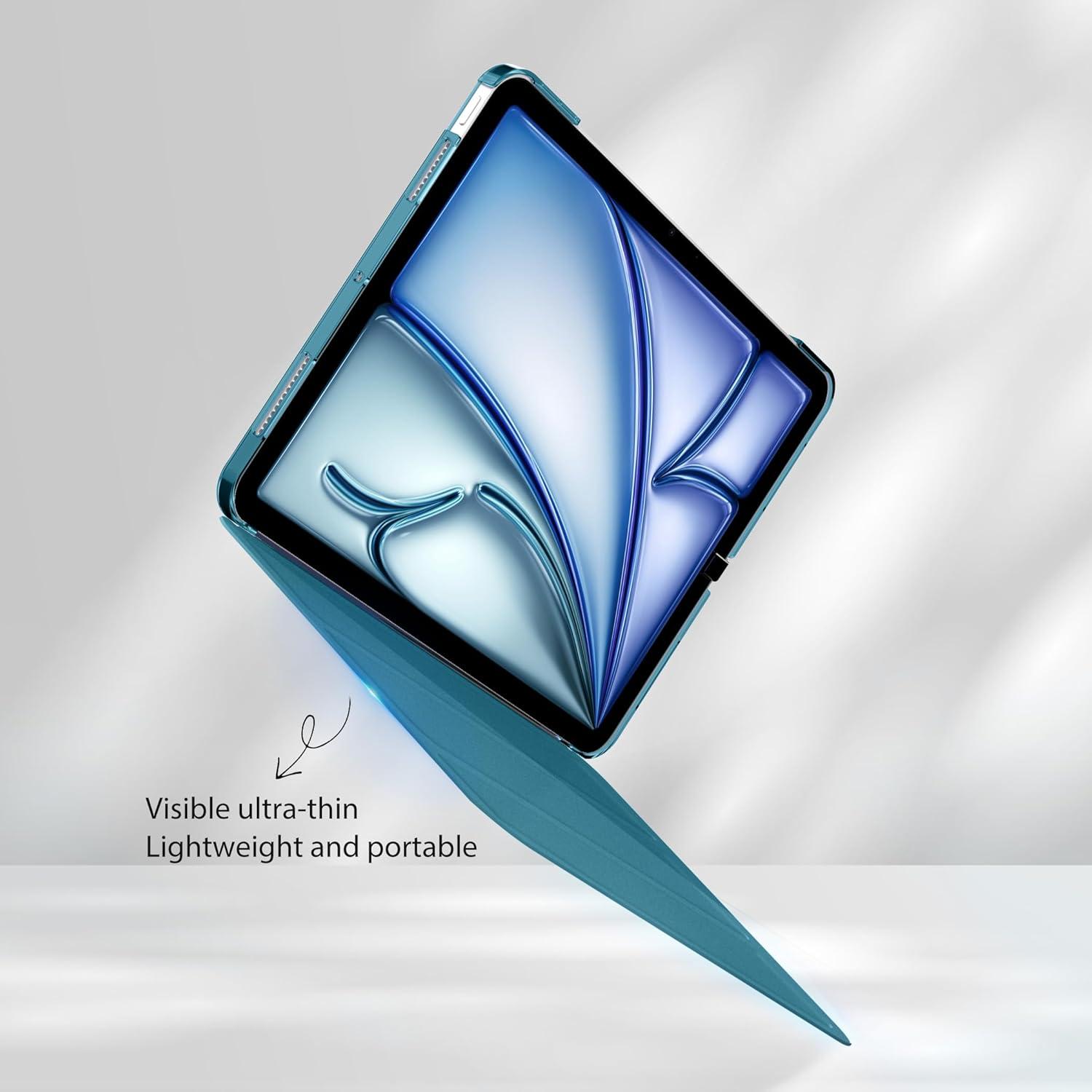 iPad Air M2 11 Zoll Hülle, Ultra Dünn Leicht Schutzhülle Blau