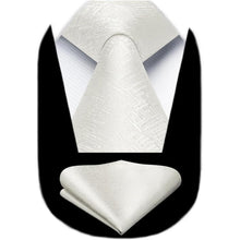 Elegante Krawatte mit Einstecktuch Set Herren Hochzeit