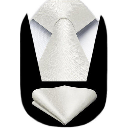 Elegante Krawatte mit Einstecktuch Set Herren Hochzeit