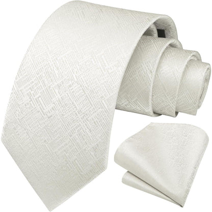 Elegante Krawatte mit Einstecktuch Set Herren Hochzeit