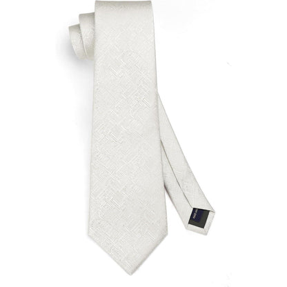 Elegante Krawatte mit Einstecktuch Set Herren Hochzeit