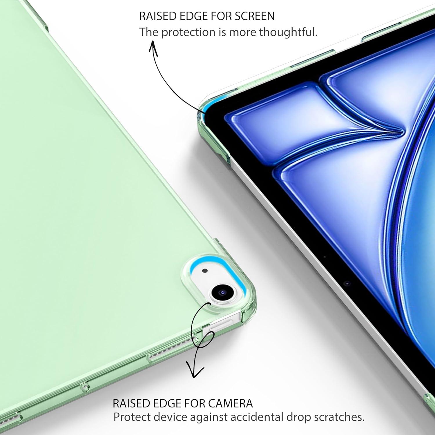 EasyAcc iPad Air M2 11 Zoll Hülle Ultra Dünn Leicht Grün