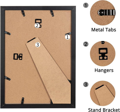 Schwarz Bilderrahmen Set DIN A4 Acrylglas 21x30cm 3er Pack