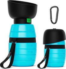 Trinkflasche Hunde Silikon Faltbare Wasserschale Blau 500ml
