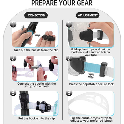 Arlierss Schnorchelset Erwachsene mit Anti-Fog Taucherbrille