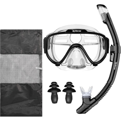Arlierss Schnorchelset Erwachsene mit Anti-Fog Taucherbrille