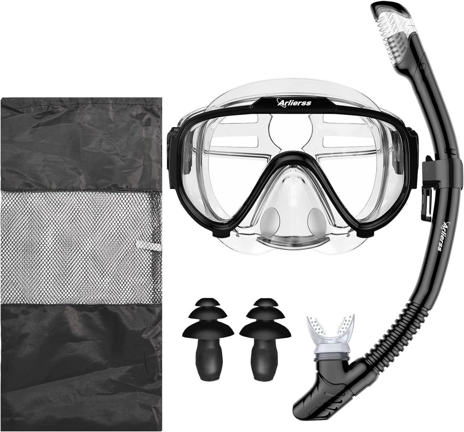 Schnorchelset Erwachsene Anti-Fog Taucherbrille Trocken Schnorchel@XmlSchwimmen