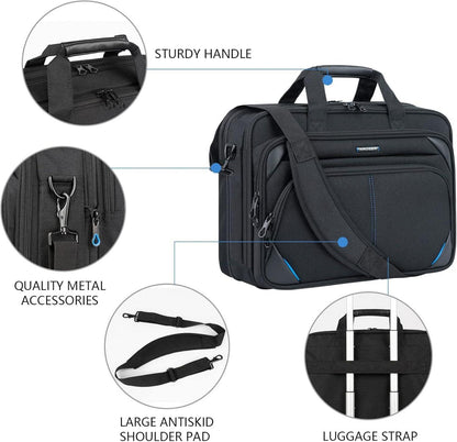 KROSER Laptop Tasche 18 Zoll Business Aktentasche RFID Schultertasche 17,3 Zoll