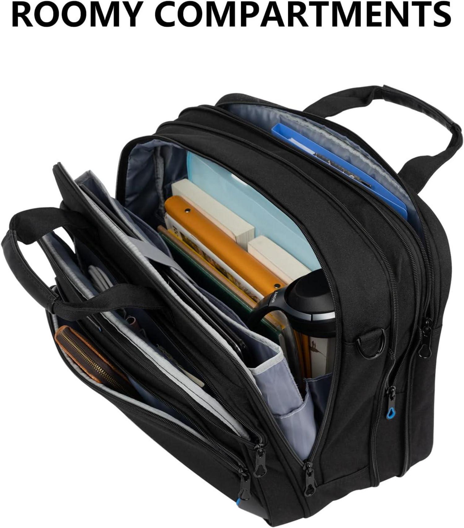 Laptop Tasche 18 Zoll Business RFID Aktentasche 17,3 Zoll Schwarz/Blau