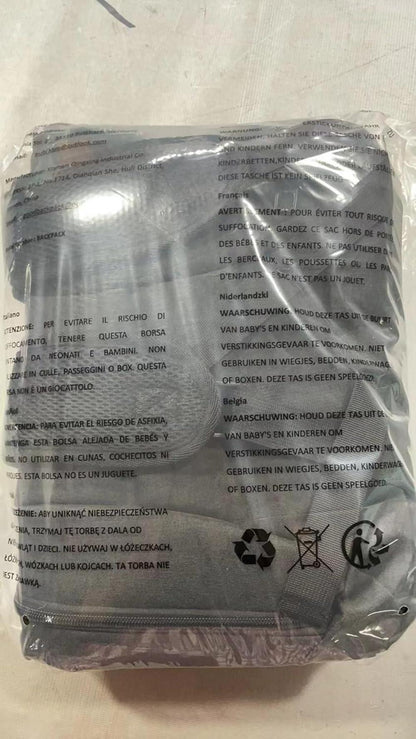 Liokesa Herren Rucksack 15,6 Zoll Wasserdicht USB-Ladeanschluss Grau