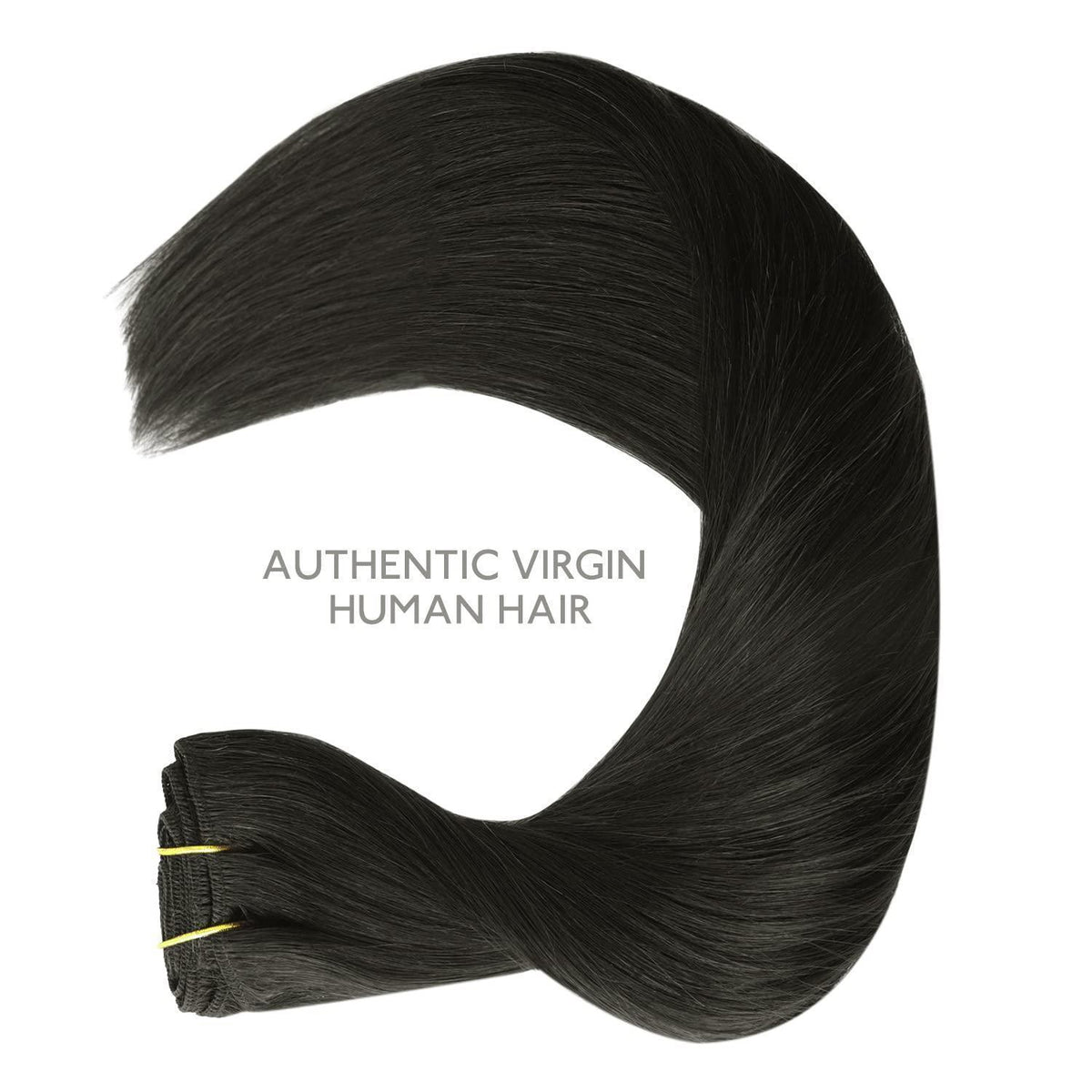 Echthaar Clip-in Extensions Schwarz 45cm - 70g