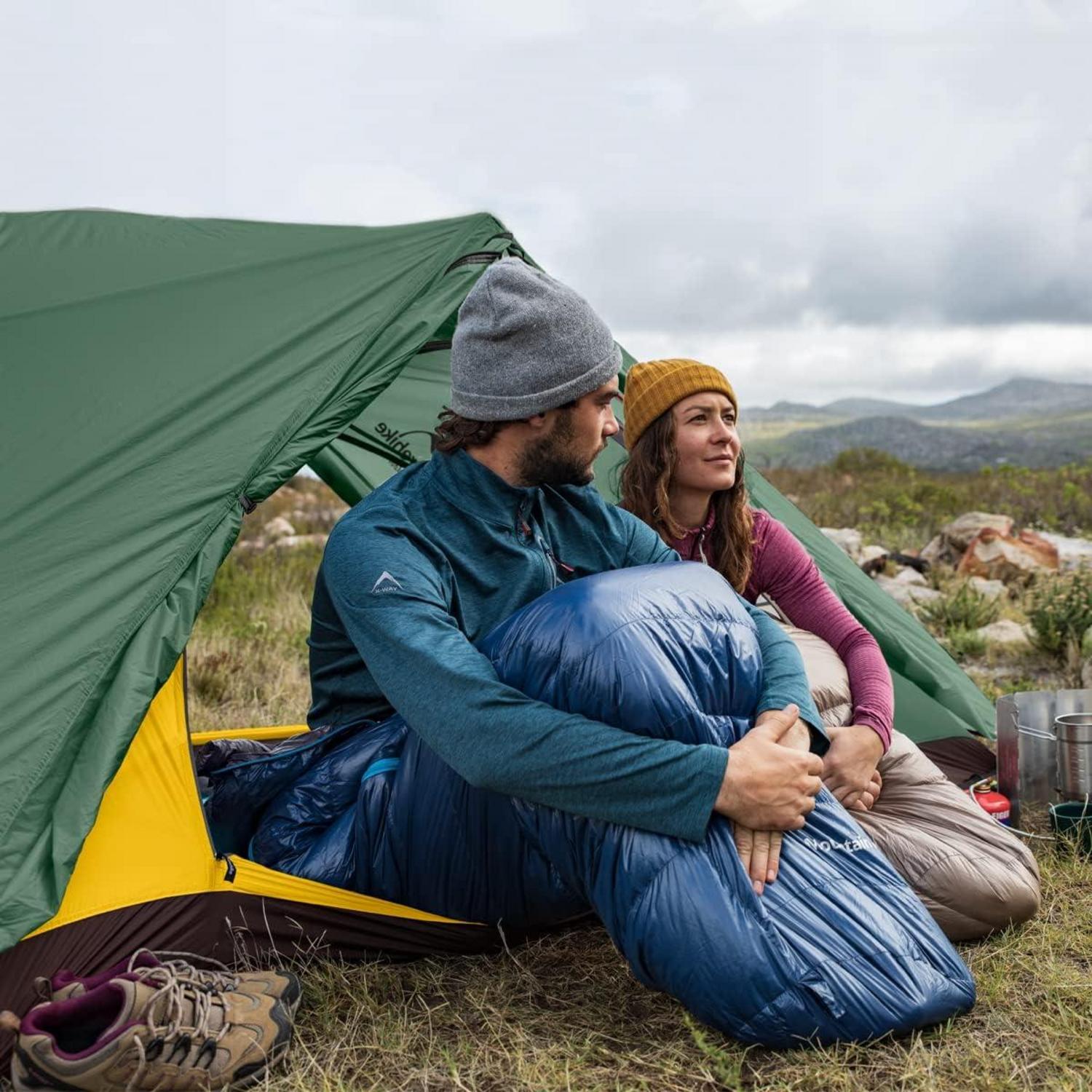 Leichtes 2-Personen Camping-Zelt mit Doppelschichten Aluminium Rod