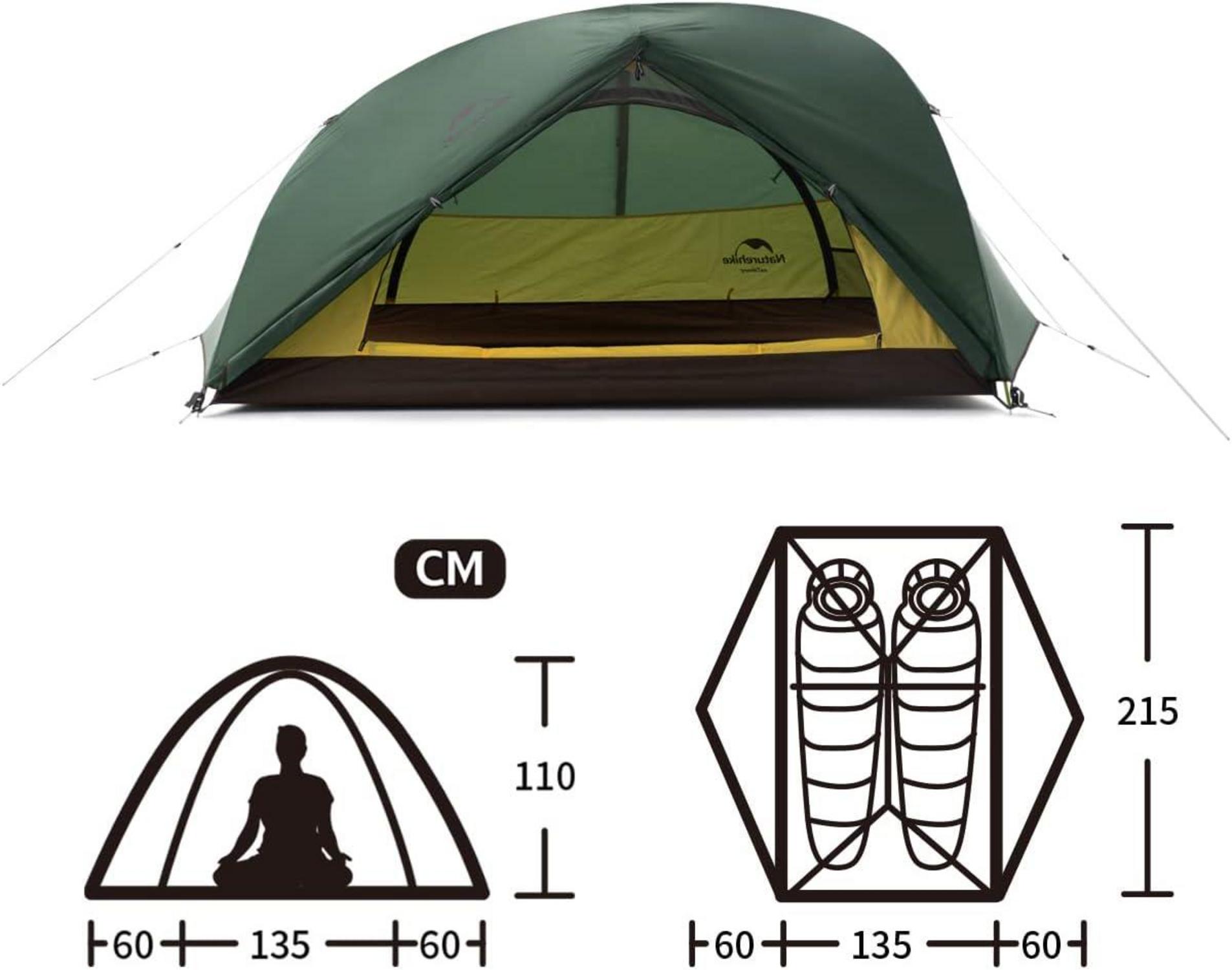 Leichtes 2 Person Camping Zelt Doppelschichten Aluminium Rod Waldgrün