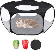 Faltbares Laufstall Zelt für Kleintiere mit Oberer Abdeckung