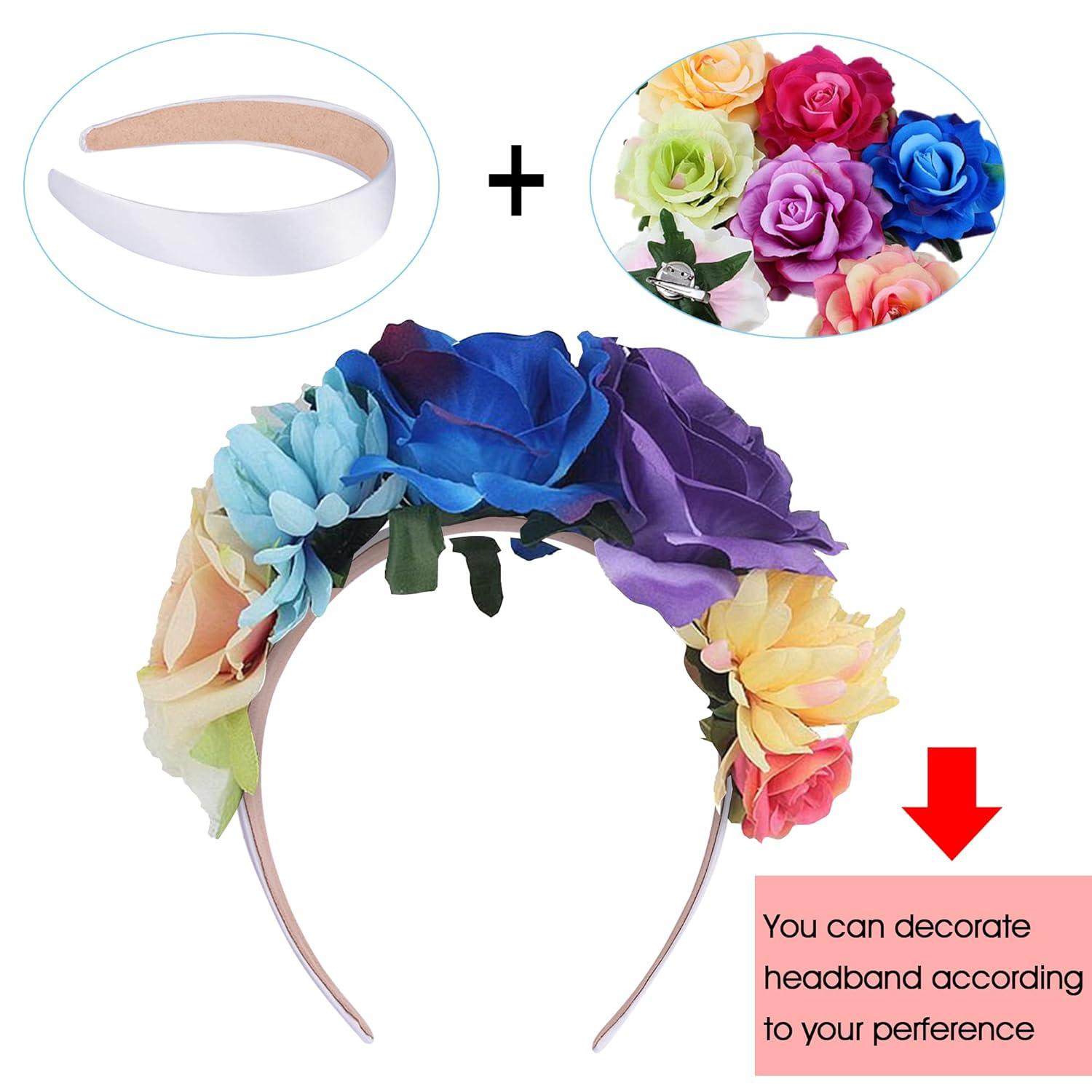 12 Stück Satin Haarreifen Damen Weiß 1 Inch - Party Haarschmuck & Alltags-Accessoire - SIQUK