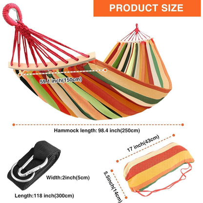 Hängematte 200x150cm Camping Segeltuch Tragbare bis 300kg