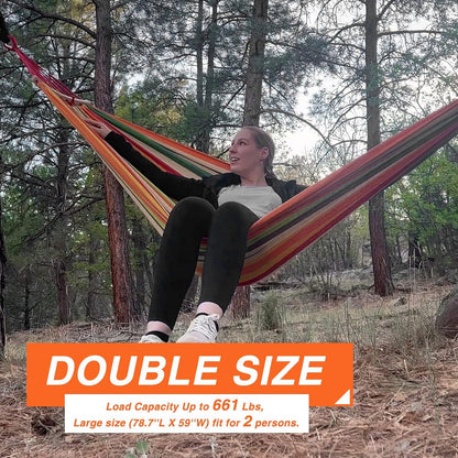 Hängematte 200x150cm Camping Segeltuch Tragbare bis 300kg