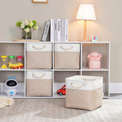 Mangata Aufbewahrungsbox Stoff 33x38x33cm 4er Pack Helles