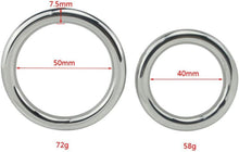 Edelstahl Penisring Set 40mm 45mm 50mm Bondage Cockring