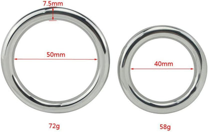 Edelstahl Penisring Set 40mm 45mm 50mm Bondage Cockring