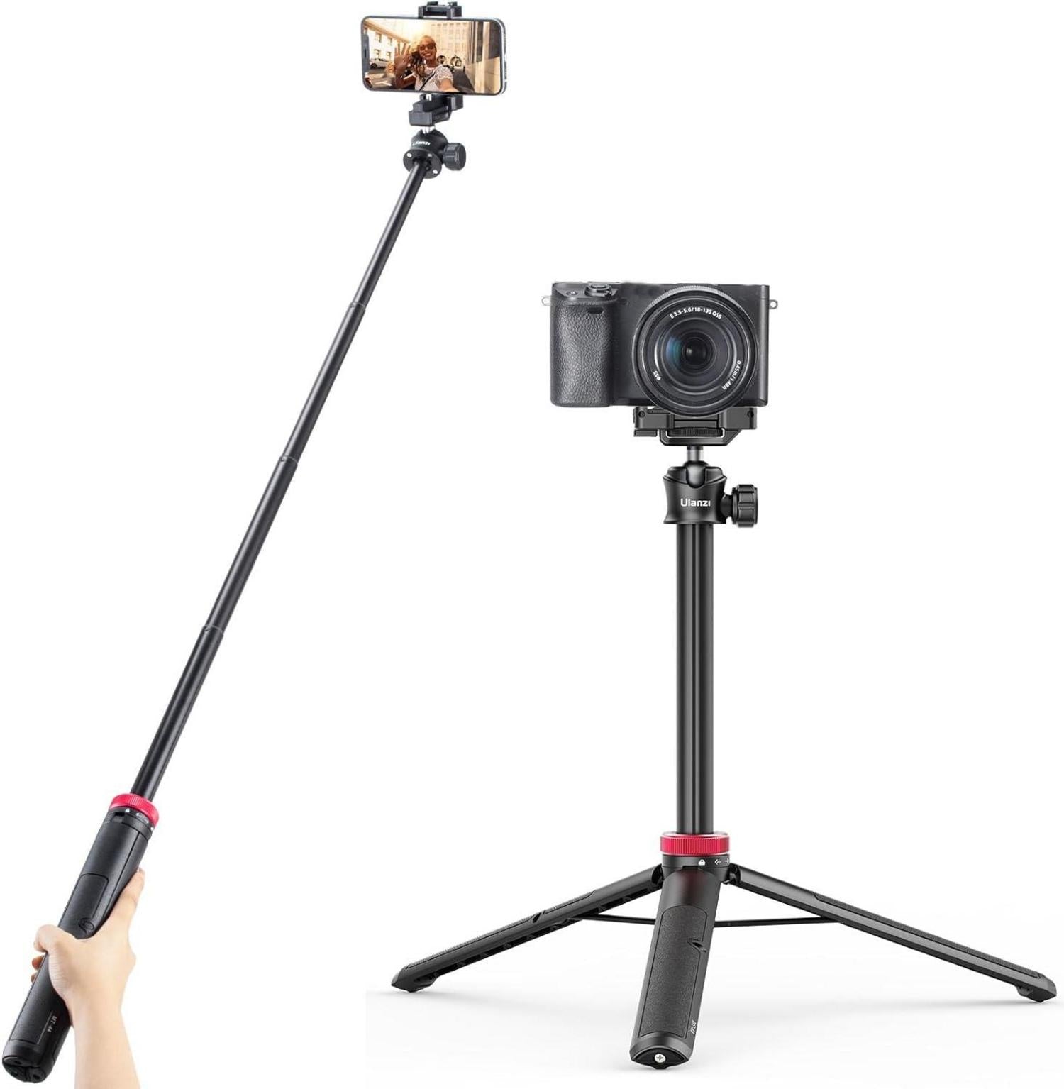ULANZI MT-44 Handy Stativ Selfie Stick Kamera Stativ 147cm 360° Kugelkopf