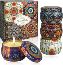 Duftkerzen-Geschenkset 4er Pack Aromatherapie-Kerzen 120 Std. Rose