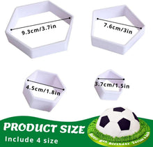 4er Set Ausstechformen Fußball DIY Fondant Kuchen Deko 4