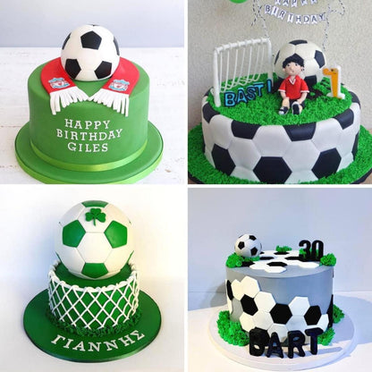 4er Set Fußball-Ausstechformen sechseckig DIY Fondant Kuchen Deko