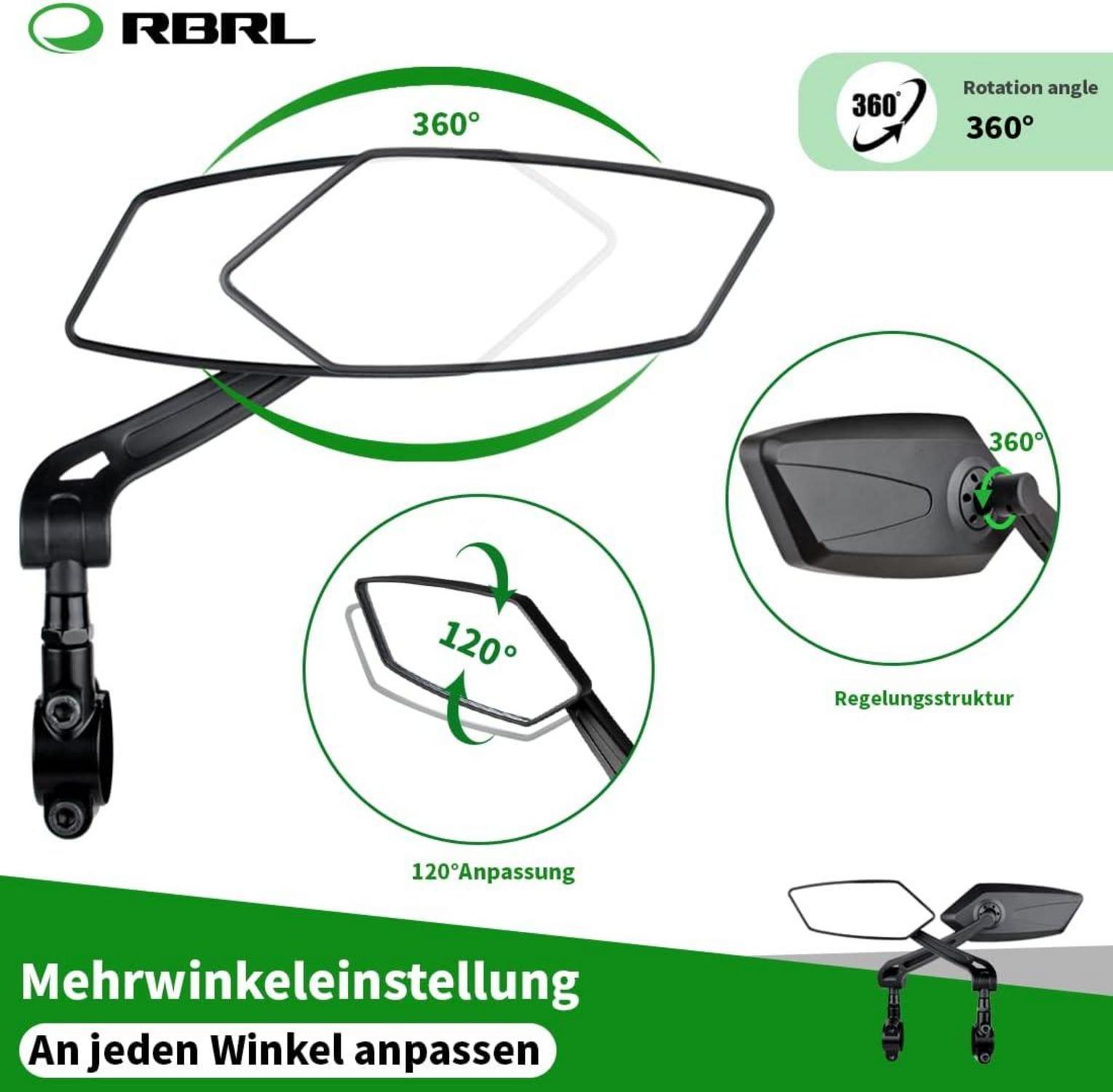 Explosionsgeschützter verstellbarer Fahrradrückspiegel für e-bike - Universal-Fahrradspiegel