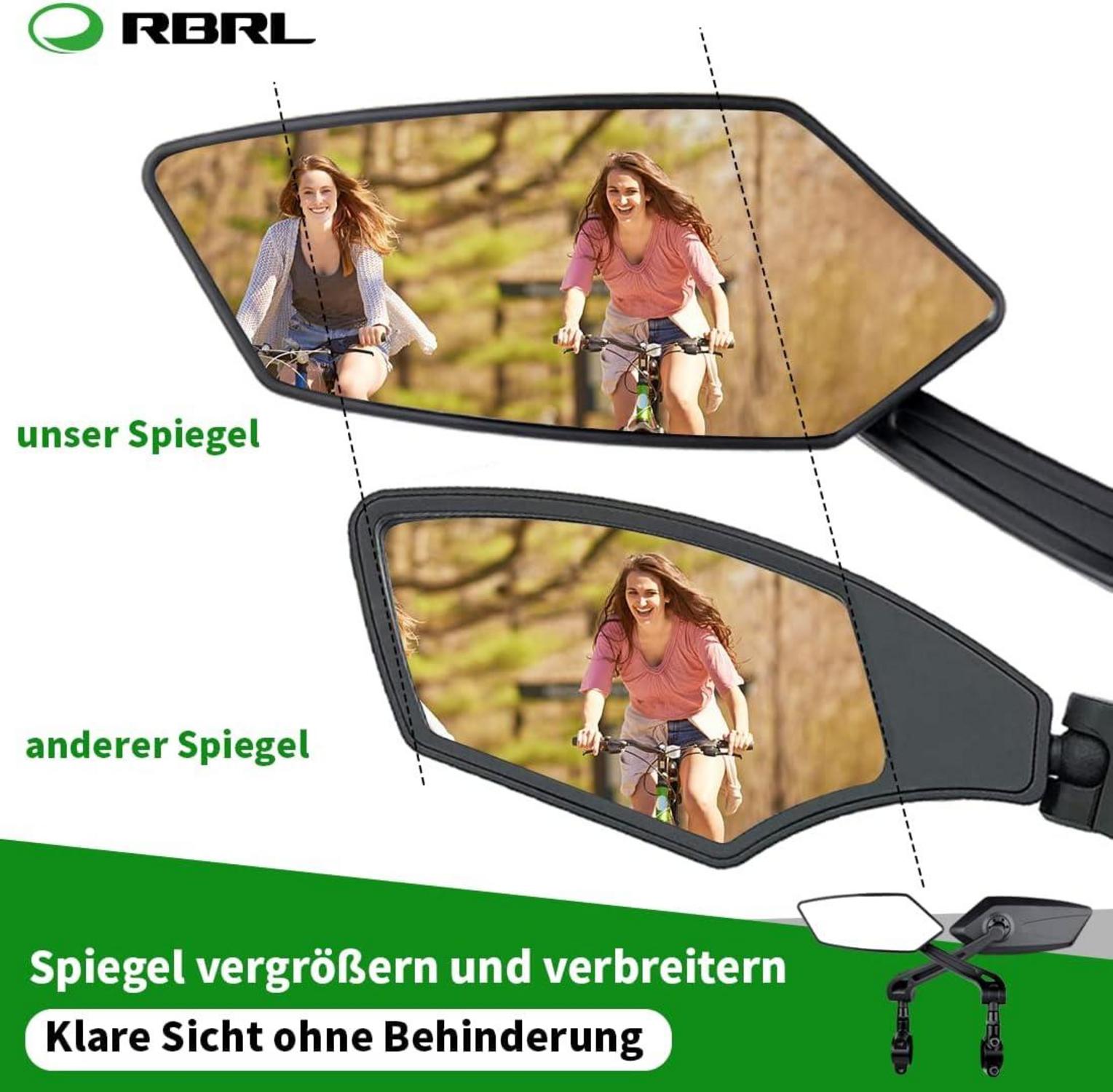 Fahrradrückspiegel HD für E-Bike verstellbarer Lenkerspiegel_links