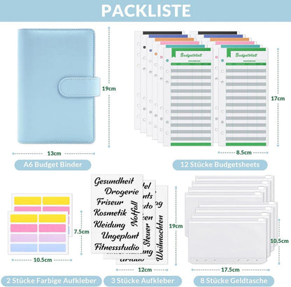 Budget Planner Geldumschläge A6 Organizer Sparmappe