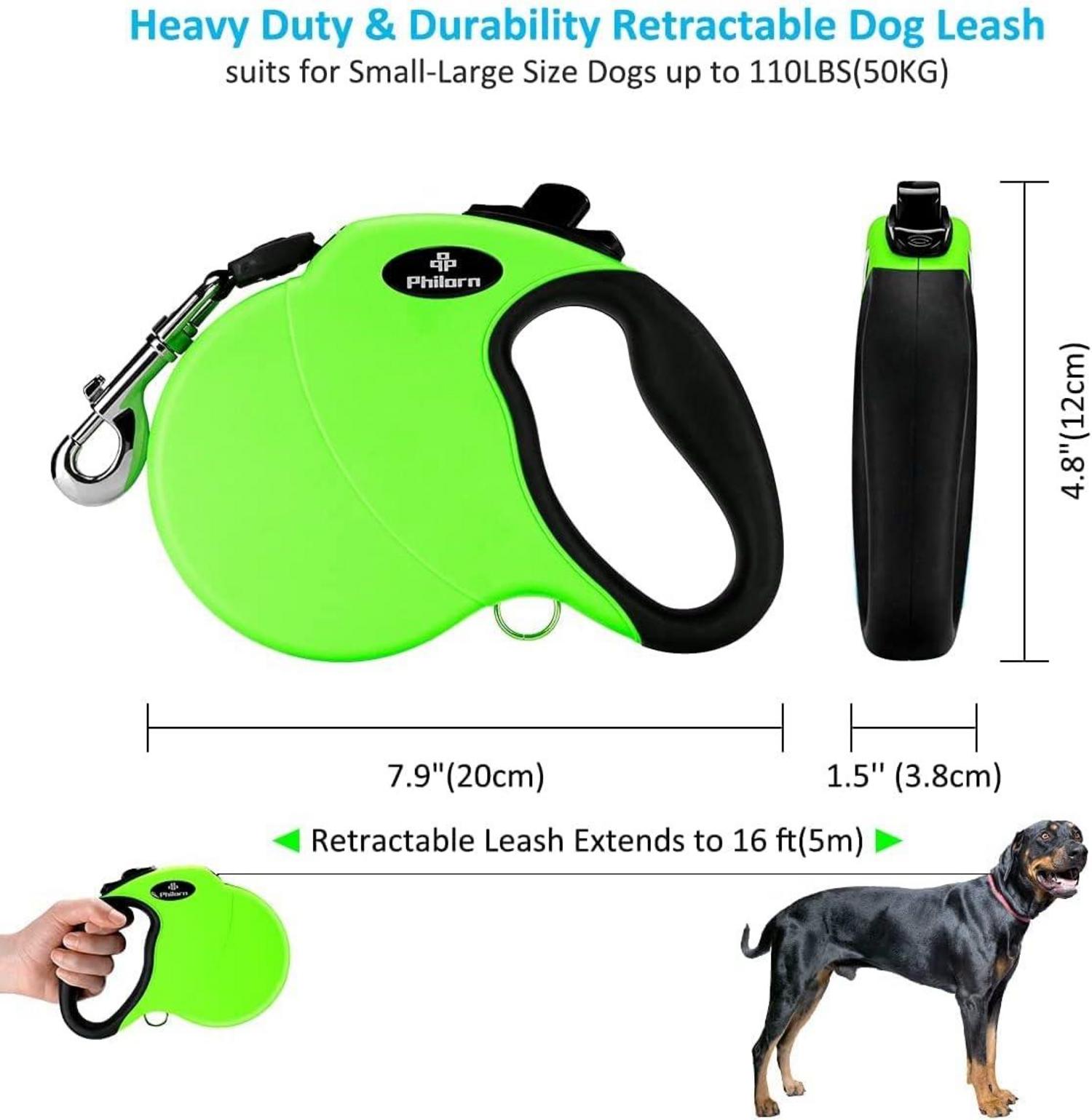 Reflektierende Einziehbare Hundeleine für Mittelgroße Große Hunde bis