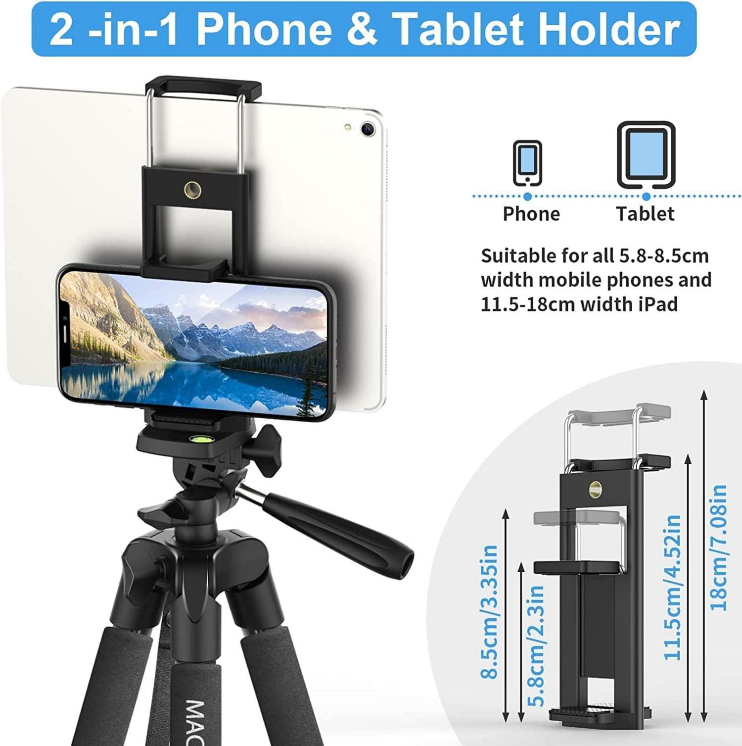 Handy Stativ 165cm Kamera Tablet Tragbar Tripod Fernauslöser