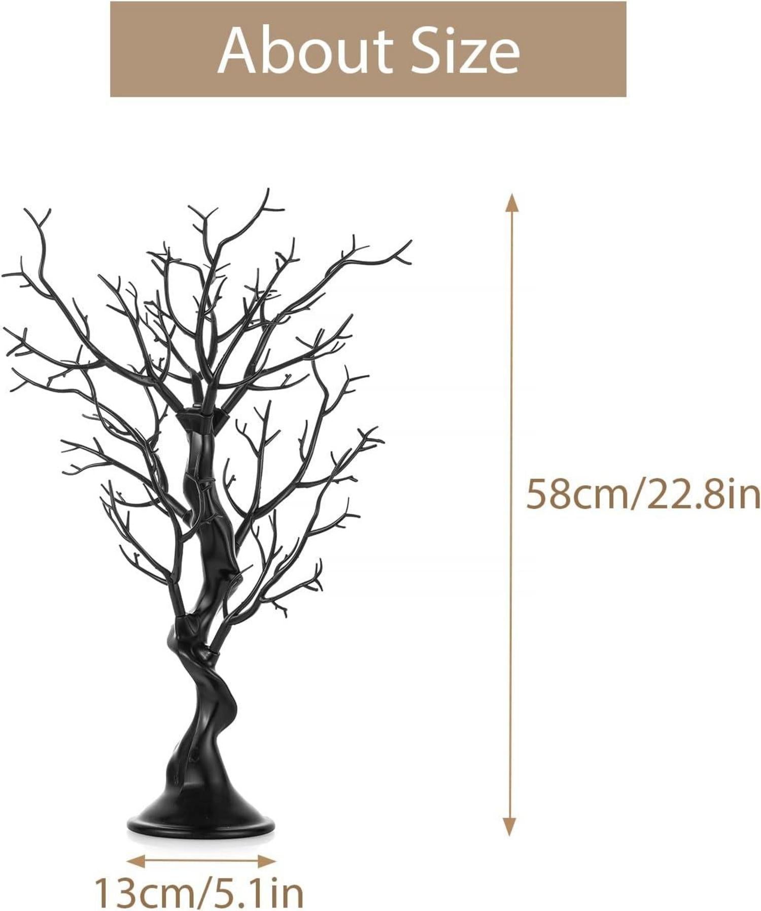 Künstlicher Zweigbaum 58cm Schwarz für Hochzeit Weihnachten Ostern Party