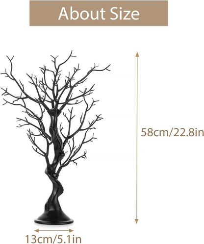 Künstlicher Zweigbaum 58cm Schwarz für Hochzeit Weihnachten Ostern Party