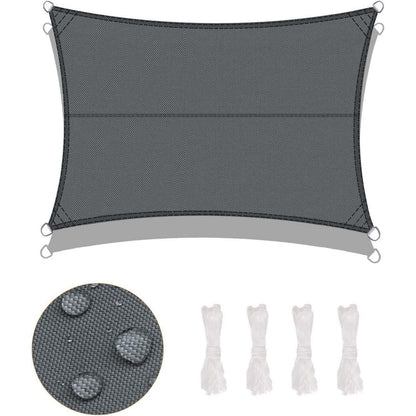 Wasserdichtes Sonnensegel 4x5m Anthrazit UV-Schutz PES Polyester