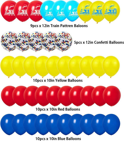 Zug Geburtstag Party Set Dekorationen Eisenbahnballons Girlande Banner