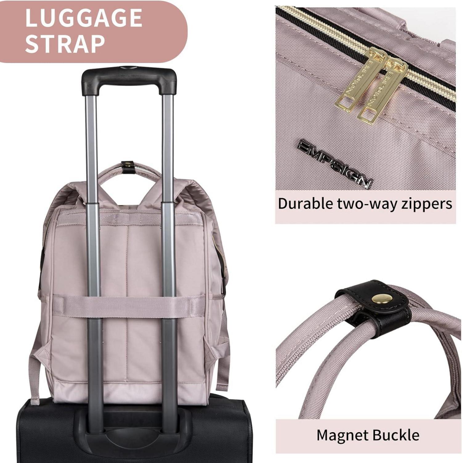 Damen Laptop Rucksack 15.6 Zoll in Rosa mit großer Kapazität