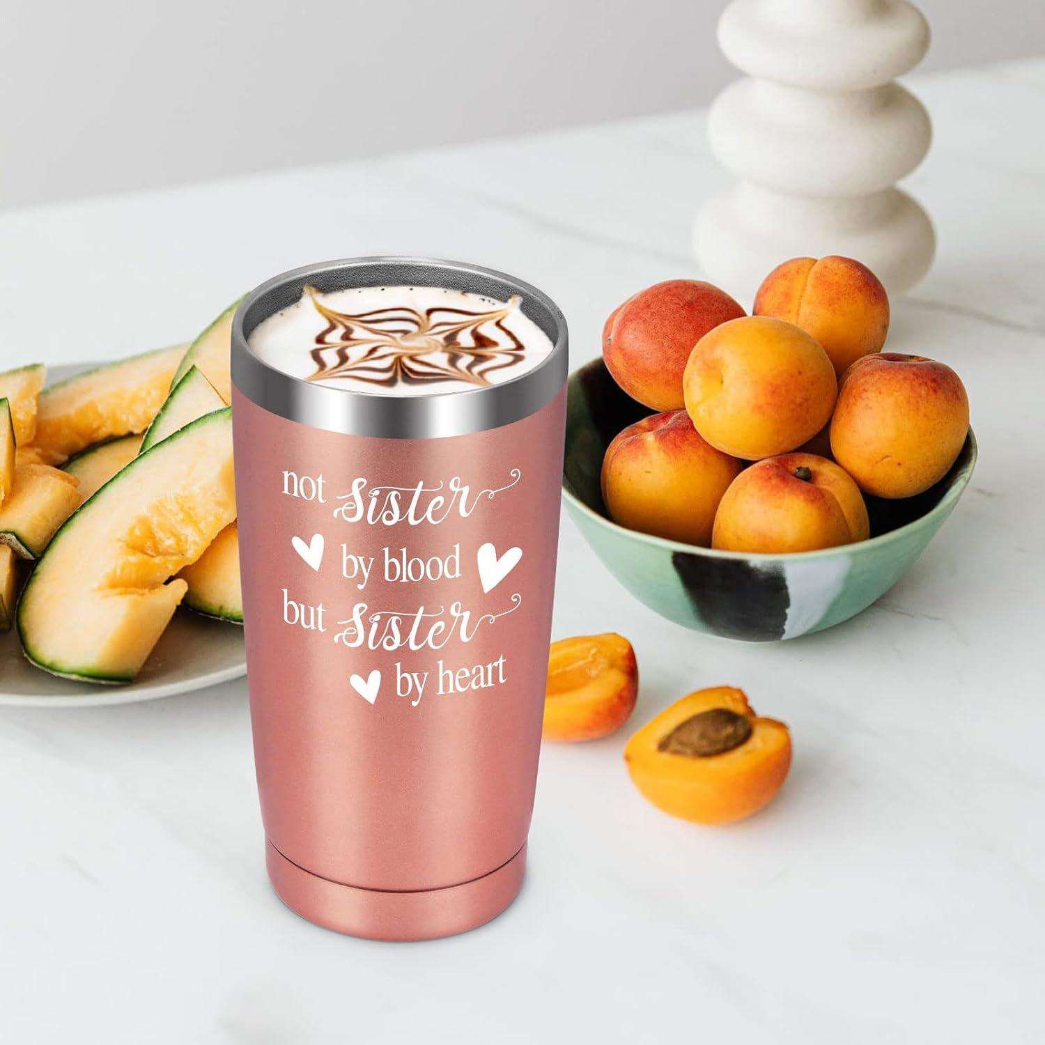 Weinbecher 20oz Schwester Geschenk Not Sister By Heart 600ml Kaffeebecher